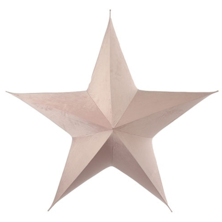 Kerstster fluweel roze 135 cm | Eventbuddies