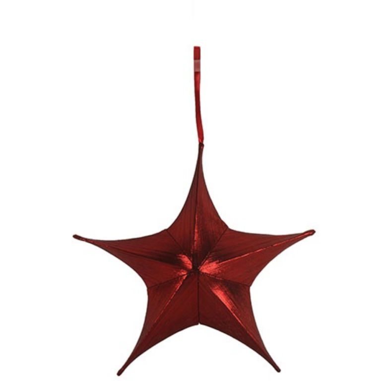 Kerstster glanzend rood 180 cm | Eventbuddies