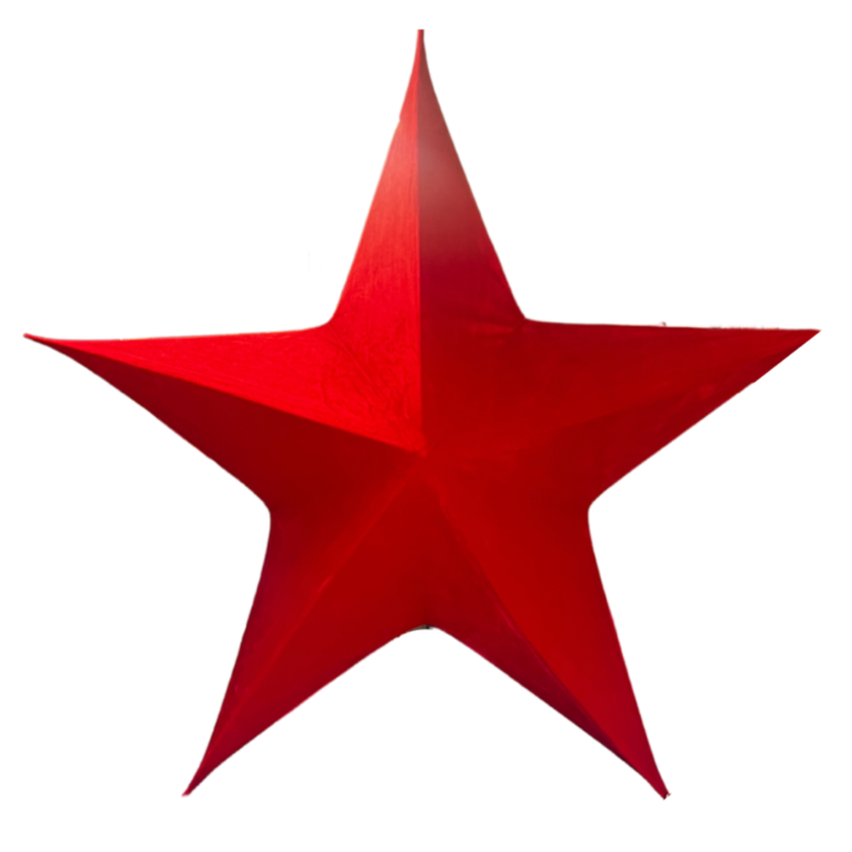 Kerstster Fluweel Rood 150 cm | Eventbuddies
