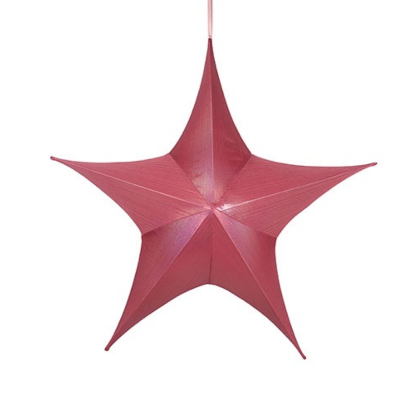 Kerstster glanzend roze 80 cm | Eventbuddies