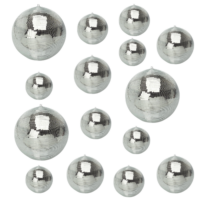 zilveren discoballen set huren