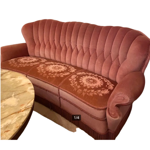 Vintage oud roze 70's bank | Eventbuddies