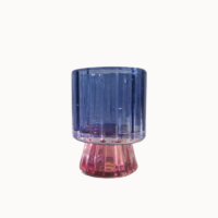 Theelichthouder glas oranje/groen | Eventbuddies