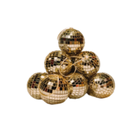 Mini discoballen set goud _6 st | Eventbuddies
