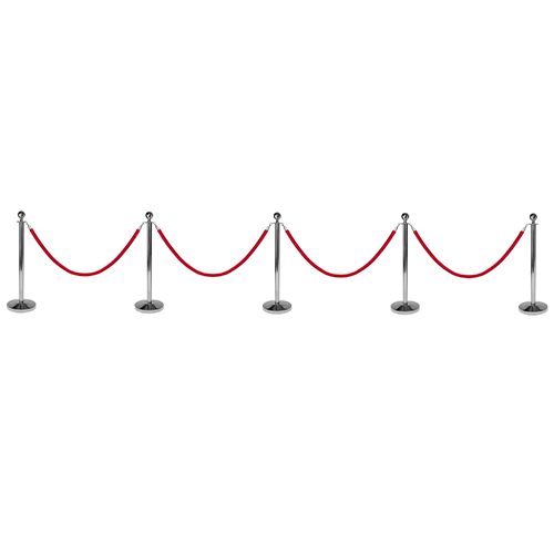 Set 5x Afzetpaaltjes 4x koord rood | Eventbuddies