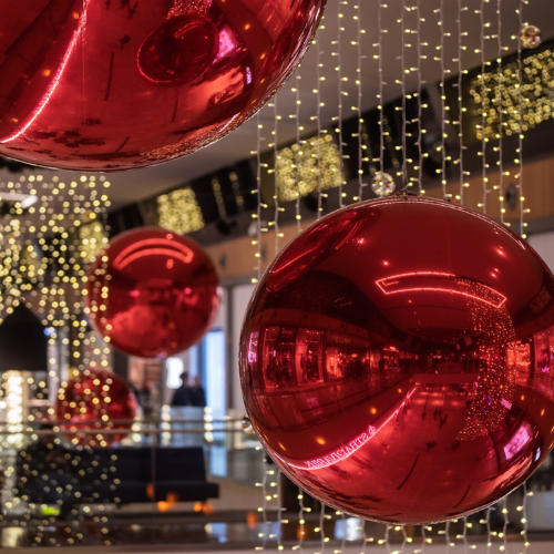 Kerstballen rood