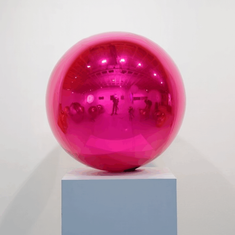 Opblaas bare bal roze