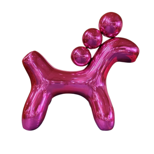 Mega hond roze opblaasbaar 150cm | Evenetbuddies