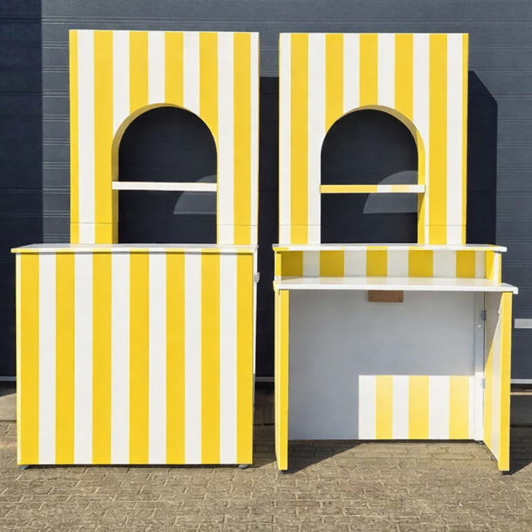 Bar+ Backbar set | Geel wit gestreept